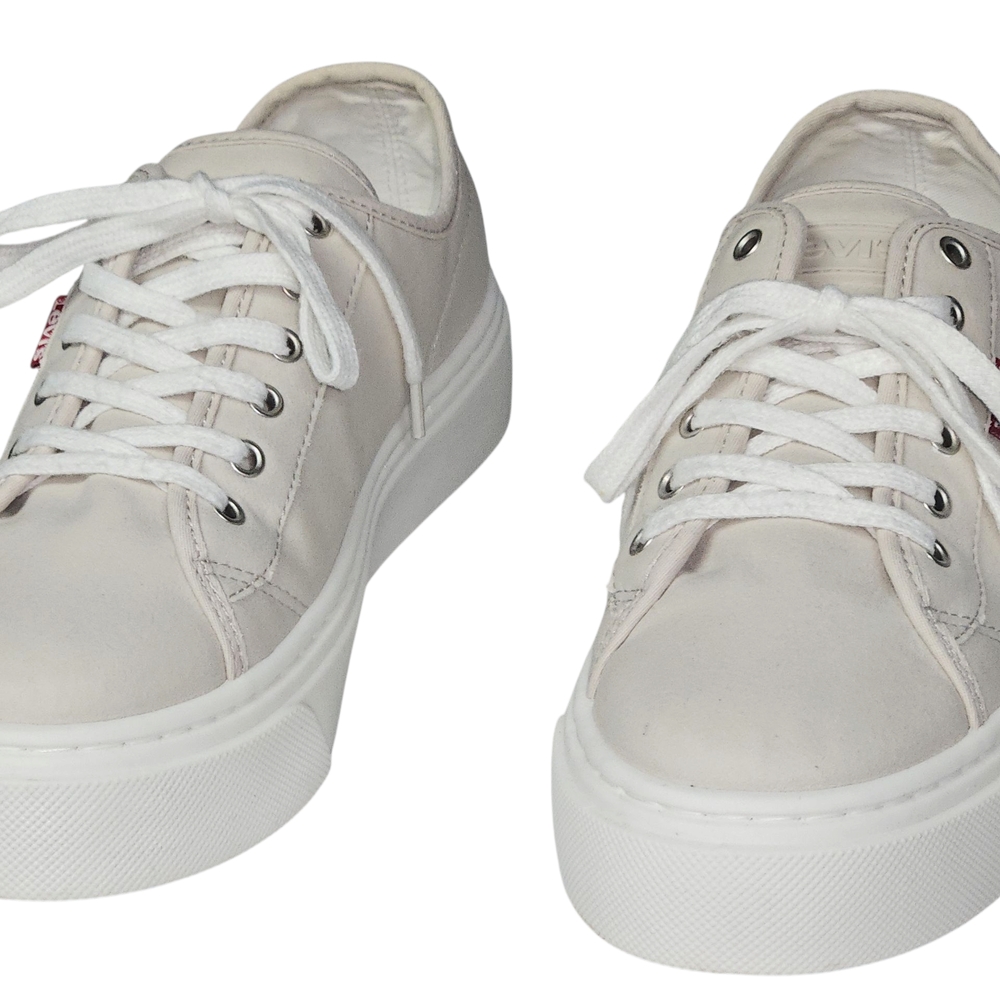 Levi's Classic Platform Size 8.5 Tan W/White Soles Sneakers - Picture 6 of 9